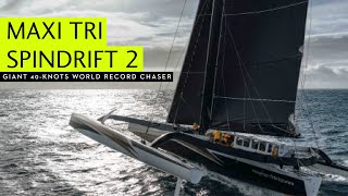 This giant 40knot trimaran is out to smash the round the world record [upl. by Anahgem]