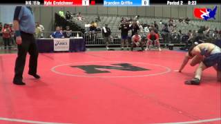 Kyle Crutchmer vs Brandon Griffin at 2013 Junior Nationals  FILA  FS [upl. by Iren947]