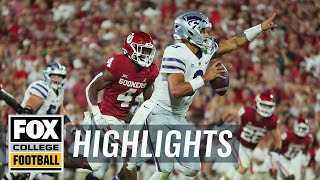 Oklahoma vs Kansas State Highlights  CFB on FOX [upl. by Yltsew88]