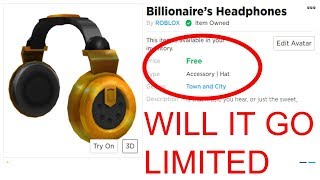 ROBLOX BILLIONAIRES HEADPHONES ARE OUT [upl. by Trauner]