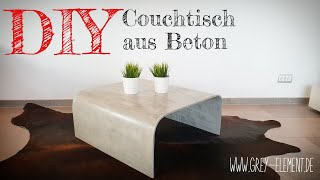 Couchtisch  Tisch aus Beton selber machen  Betonmöbel  concrete table  DIY [upl. by Mlehliw137]