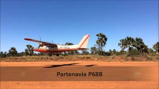 Partenavia P68B takeoff from Mifoko Madagascar [upl. by Costanzia]