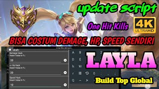 UPDATE LAYLA COSTUM SCRIPT MOBILE LEGENDS GAME GUARDIAN mlbb onehitkills fypシ゚viral [upl. by Ahsinek21]