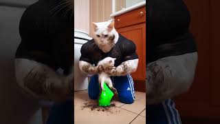 The Muddy Misadventures 🐾💩 From Bath Time to Chaos 😱cat cattalescatfunnyvideosshorts catvideos [upl. by Naugan]