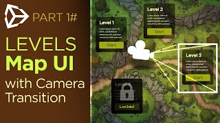 Unity Level Selection UI with Camera Transition UNLOCK Levels Part 1 [upl. by Eimareg]