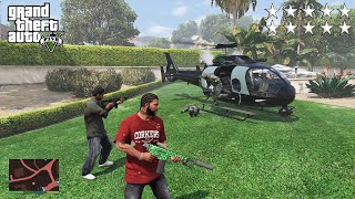 GTA 5  Franklin and Lamars TEN STAR COP BATTLE AT THE PLAYBOY MANSION GTA V Funny Moments [upl. by Lewap]