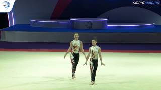 Yulia PYLYPIAK amp OleksandraMaria TABACHYNSKA UKR  2019 Acro European silver medallists dynamic [upl. by Donaldson]