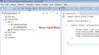 Tutorial1 Creating Frame in Java  using eclipse [upl. by Giliane583]