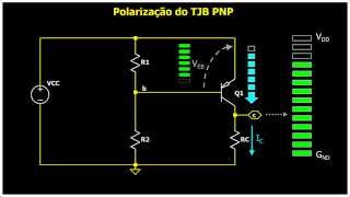 Polarização de Transistor Bipolar PNP [upl. by Natalina]