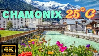 Chamonix  France  Summer Escapade  Stunning 4k Walking Tour in the French Alps [upl. by Dorotea]