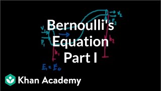 Bernoullis equation part 1  Fluids  Physics  Khan Academy [upl. by Esbenshade39]