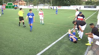 Soccer Nutshot Spanish Amateur League EL Velle vs Porriño 19092021 Kick in the nuts [upl. by Atinreb324]