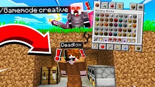 Minecraft Manhunt but i trolled in CREATIVE mode [upl. by Naujid]