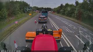 Scooter driver enters closed lane in roadworks to beat the queues [upl. by Ylahtan]