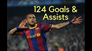 Dani Alves ● All 124 Goals amp Assists For FC Barcelona ● 20082016 ● HD [upl. by Nikolia163]