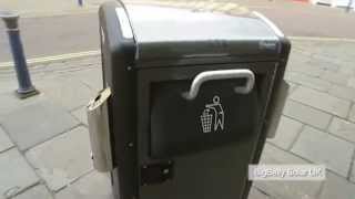 Solar powered compacting bin to reduce trash collections [upl. by Nylirac434]