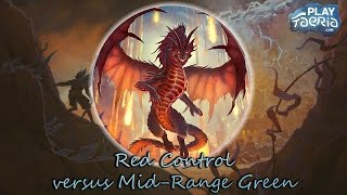 Faeria  God Rank Red Control versus Midrange Green Highlight [upl. by Uolymme874]