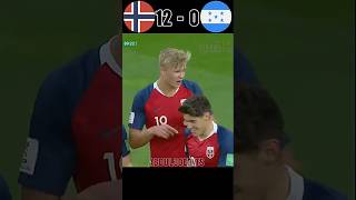 Norway Vs Honduras When Erling Haaland Scores 9 goals football youtube shorts [upl. by Anreval]