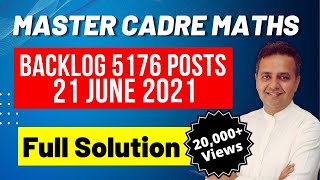 Master Cadre Maths 2023  Master Cadre Previous Year Question Paper Maths 2021  Chetan Setia [upl. by Nahamas]