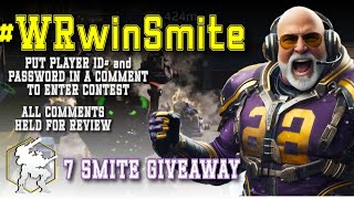 CLOSED  7 SMITE GIVEAWAY  WR 105 WAR ROBOTS WRwinSmite [upl. by Miki198]