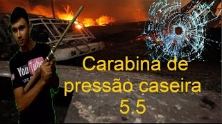 Como fazer arma de chumbinho 55 caseira muito potente [upl. by Jurdi329]