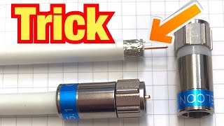 TRICK bei FStecker aufbringen  Koaxialkabel Kompressionsstecker  Proofwood [upl. by Luap]