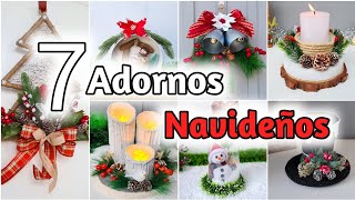 7 Excelentes ADORNOS NAVIDEÑOS con reciclaje 🎄 [upl. by Rebmik]