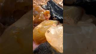 Finding Natural Carnelians Gemstone At The Mountain crystals gemstone quartzite quartz mining [upl. by Beare]