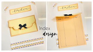 How to make index page Index design for project  How to make index in project file School project [upl. by Nayllij]