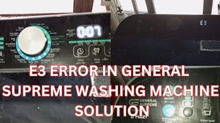 Error E3 in Washing Machine Solution [upl. by Ahsytal]