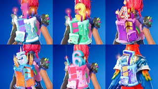 Evolution of All Fortnite Birthday Rewards 2018  2024 [upl. by Cj]