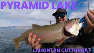 Pyramid Lake kayak fishing with Trolling Flies [upl. by Merritt]