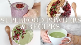 Superfood Powder Favourites amp Recipes VeganPlantbased  JessBeautician [upl. by Erving]