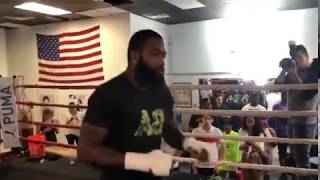 Adrien Broner In Amazing Shape Working Out For Manny Pacquiao  EsNews [upl. by Donella823]