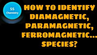 HOW TO IDENTIFY  DIAMAGNETIC PARAMAGNETIC FERROMAGNETIC ANTIFERROMAGNETIC amp FERRIMAGNETIC [upl. by Vaclav]