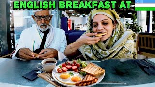 First Time Abroad Two Villagers Try English Breakfast in a Luxury Restaurant – WATCH Reactions [upl. by Duj778]