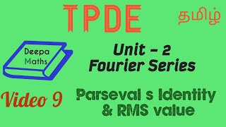 Fourier series Parsevals identity and RMS value [upl. by Rennat]