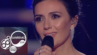 Sanremo 2019  Lemozione di Baglioni e Serena Rossi nel ricordo di Mia Martini [upl. by Bortz]