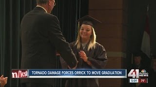 Tornado damage forces Orrick to move graduation [upl. by Tilford12]