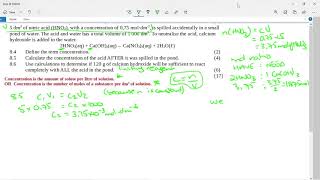 Grade 11 Acids and Bases November 2018 Question 8 [upl. by Yolanthe]