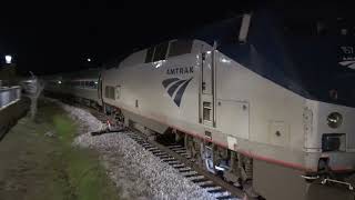 Amtrak P12511 backs up and takes the Y Connection Track to be turned around [upl. by Mintz729]