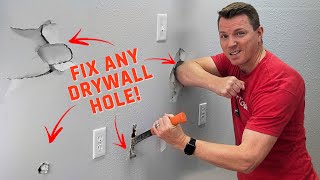 How to Fix Holes in Drywall  4 Easy Methods [upl. by Elleron]