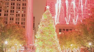 VIDEO Chicagos annual Christmas Tree Lighting in Millennium Park [upl. by Pickard]