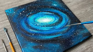 Galaxy Acrylic Painting Tutorial for Beginners  Galaxy Painting Tutorial Easy [upl. by Earehc465]