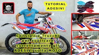 TUTORIAL ADESIVI MOTO  Vlog Enduroblogger [upl. by Meerek38]