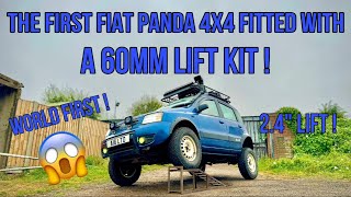 WORLD FIRST  Fiat Panda 4X4 60MM lift kit installed [upl. by Coshow]