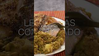 Los lunes son de lentejitas y mejor si se acompañan con pescado frito 😋 receta recetafacil [upl. by Angrist]