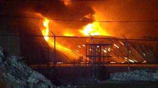 Fully Involved Structure FireCrafters Village with Collapse 1 [upl. by Fanchie]