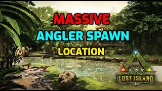 MASSIVE Angler Spawn Lost Island Ark Where To Find Angler Fish On Lost Island Ark Guide Location [upl. by Glennie]