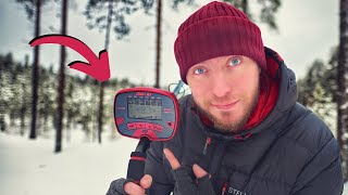 Metal detecting with the Pancky PK0075 metal detector in the Snow [upl. by Armyn]